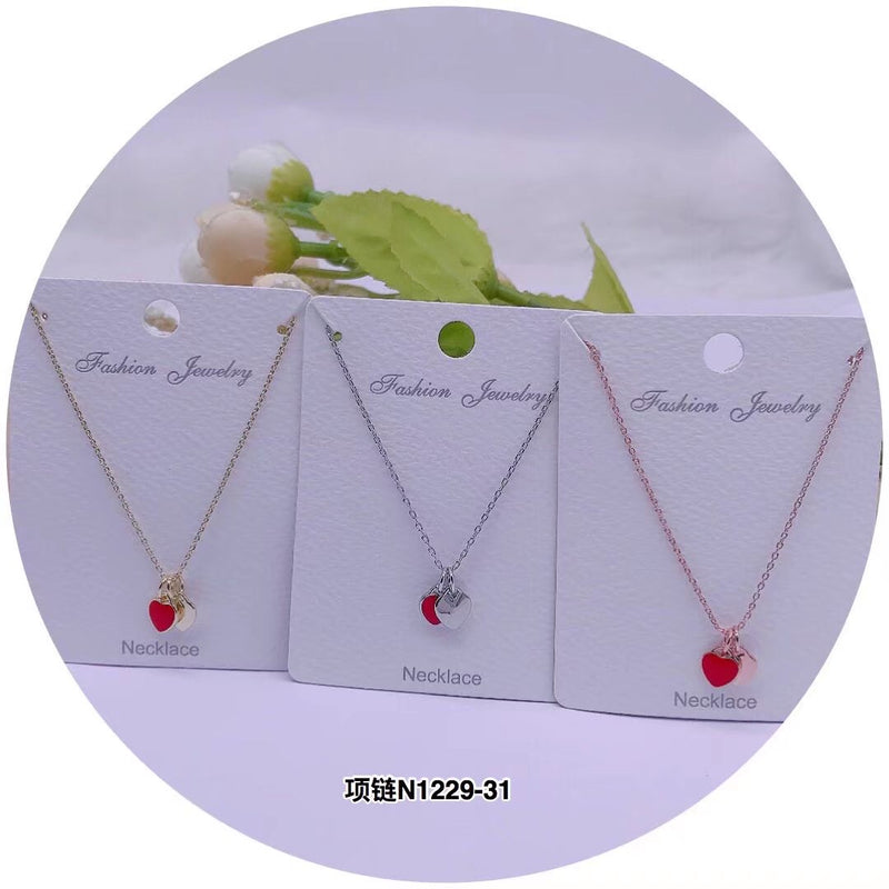 "Heart" Shape Pendant C.Z Crystal Necklace