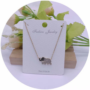 "Elephant" C.Z Crystal Necklace