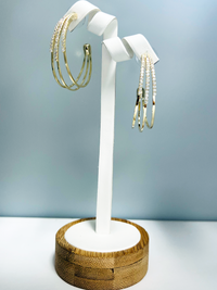 C.Z Rhodium Plated Crystal Earring