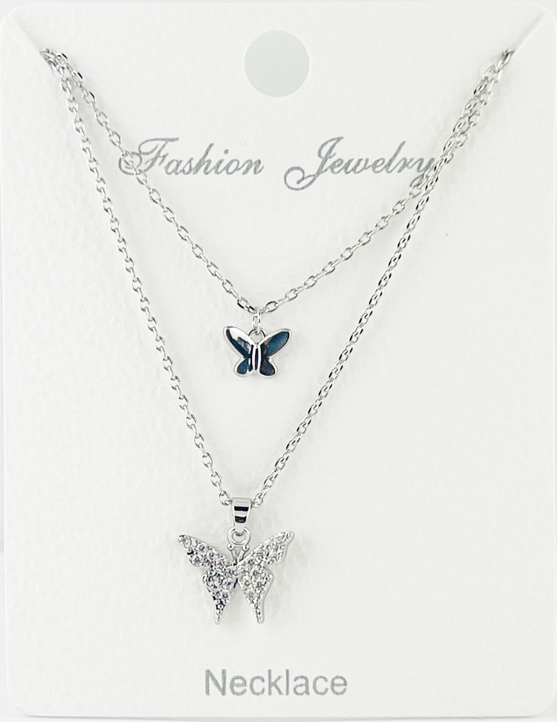 "Butterfly" C.Z Crystal necklace