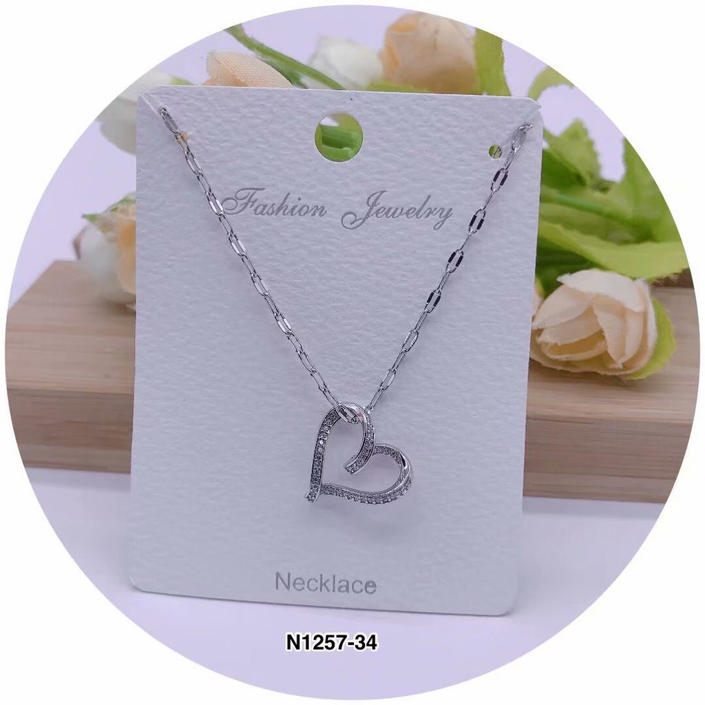 "Heart" Shape C.Z Crystal Necklace