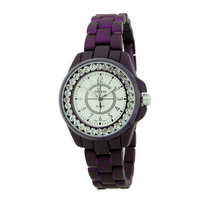 ROUND SMALL FACE WITH STONES IN DIAL LADY LINK WATCH