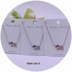 "Elephant" C.Z Crystal Necklace