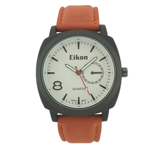 Round Face Shape With Small Eye on The Right, Men Strap Watch