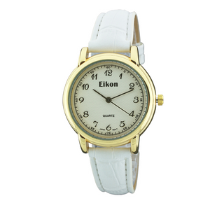 Medium Round Face Strap Watch(Gold)