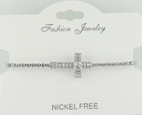 Cross CZ Crystal adjustable bracelet