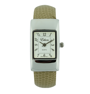 Rectangle Plain Face Hard Plastic Cuff Watch