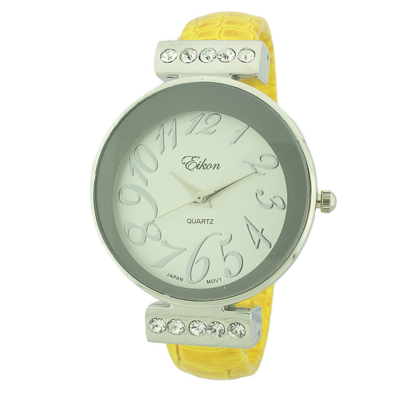 Round Face Arabic Cuff Watch