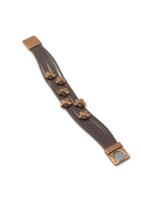 Fashion Leather Bracelet (XSB-209020269) Grey, brown
