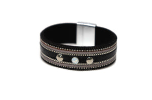 Fashion leather bracelets with Magnetic clasp