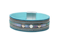 Fashion leather bracelets with Magnetic clasp