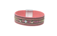 Fashion leather bracelets with Magnetic clasp