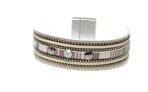Fashion leather bracelets with Magnetic clasp