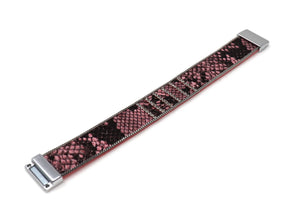 Fashion leather snake skin print bracelets with Magnetic clasp