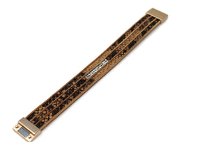 Crystal Leather Fashion Necklace Magnetic Clasp