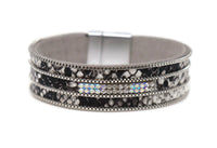 Crystal Leather Fashion Necklace Magnetic Clasp