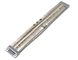 Fashion leather wide bracelets with Magnetic clasp