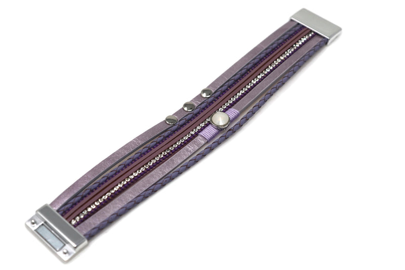 Fashion leather wide bracelets with Magnetic clasp