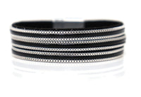 Leather Fashion Bracelets with Magnetic Clasp