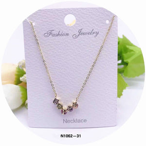 "HAPPY" Crystal Pendant Necklace