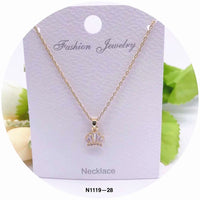 Crown Pendant Crystal Necklace