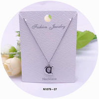 "D" Pendant Crystal Necklace