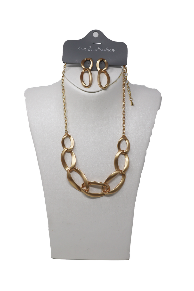 Fashion Circle Design Necklace Set