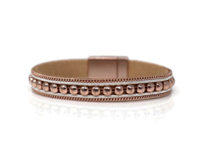 Fashion a Row of Beads Narrow Bracelets with Magnetic Clasp