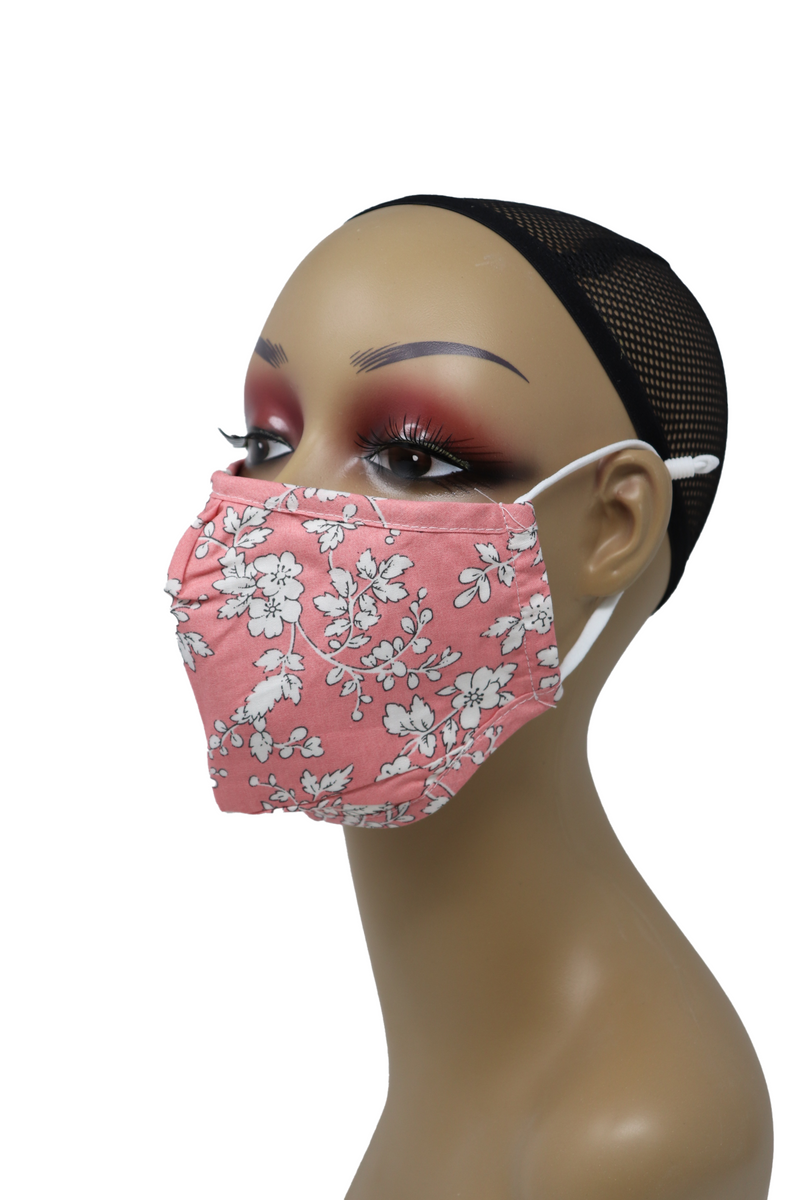 Reusable Washable Cotton Face Mask with Two Filters