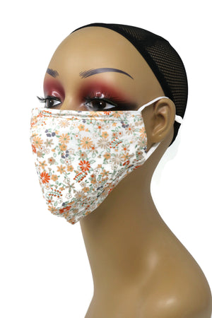 Reusable Washable Cotton Face Mask with Two Filters