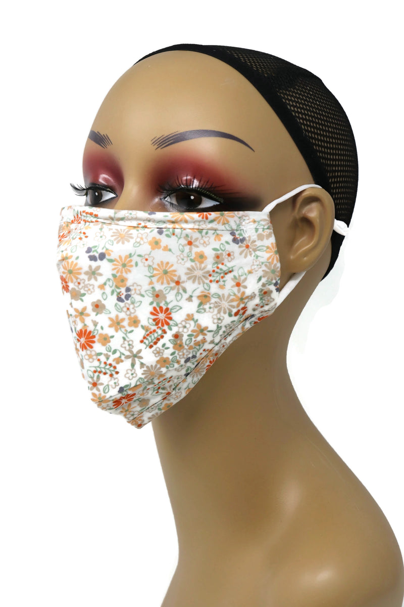 Reusable Washable Cotton Face Mask with Two Filters