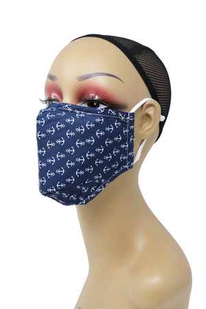 Reusable Washable Cotton Face Mask with Two Filters