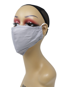 Reusable Washable Cotton Face Mask with Two Filters