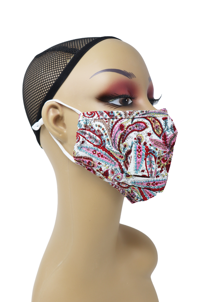 Reusable Washable Cotton Face Mask with Straw Hole