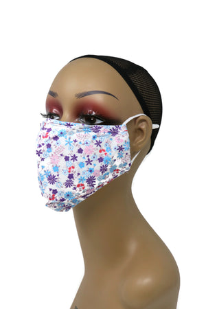 Reusable Washable Cotton Face Mask with Two Filters