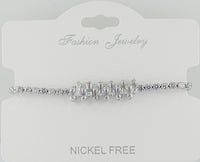 C.Z Crystal Adjustable Chain Bracelet
