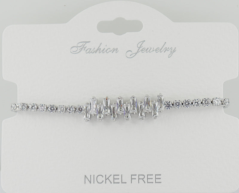C.Z Crystal Adjustable Chain Bracelet