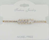 C.Z Crystal Adjustable Chain Bracelet
