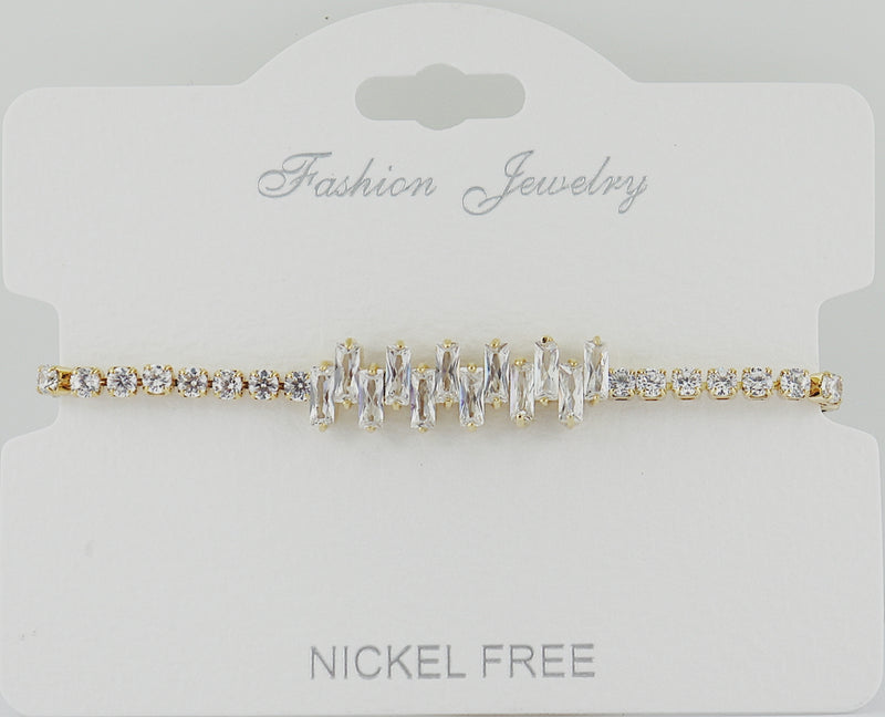 C.Z Crystal Adjustable Chain Bracelet