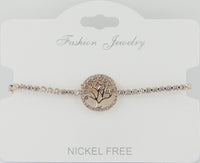 C.Z Crystal Adjustable Chain Bracelet