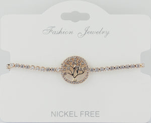 C.Z Crystal Adjustable Chain Bracelet