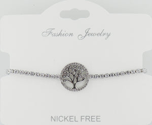 C.Z Crystal Adjustable Chain Bracelet