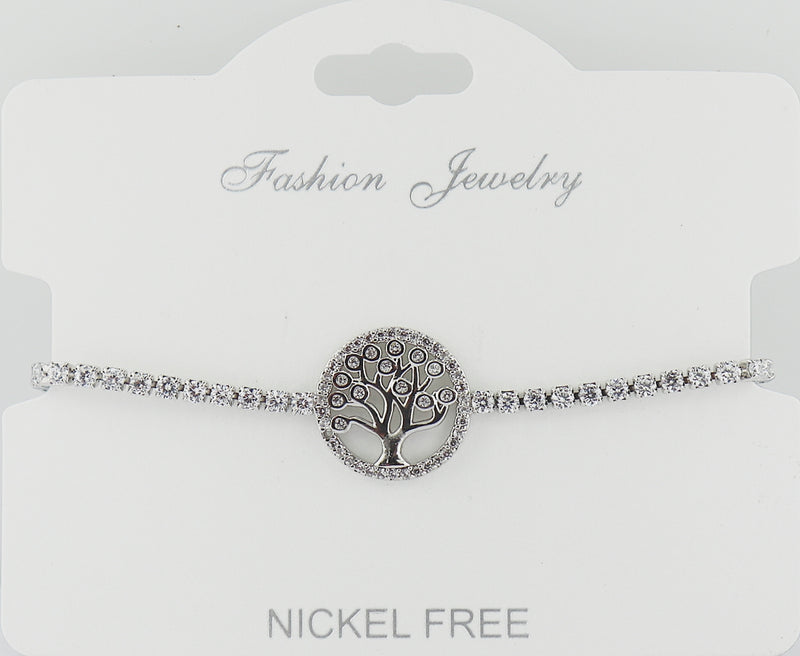 C.Z Crystal Adjustable Chain Bracelet
