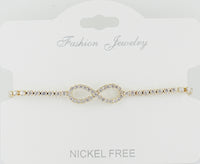 C.Z Crystal Adjustable Chain Bracelet