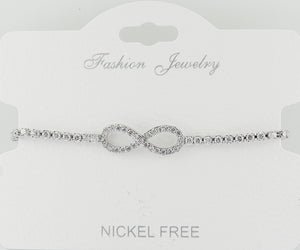 C.Z Crystal Adjustable Chain Bracelet