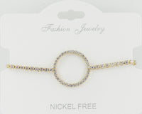 Big Circle C.Z Crystal Adjustable Bracelet