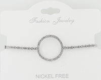 Big Circle C.Z Crystal Adjustable Bracelet