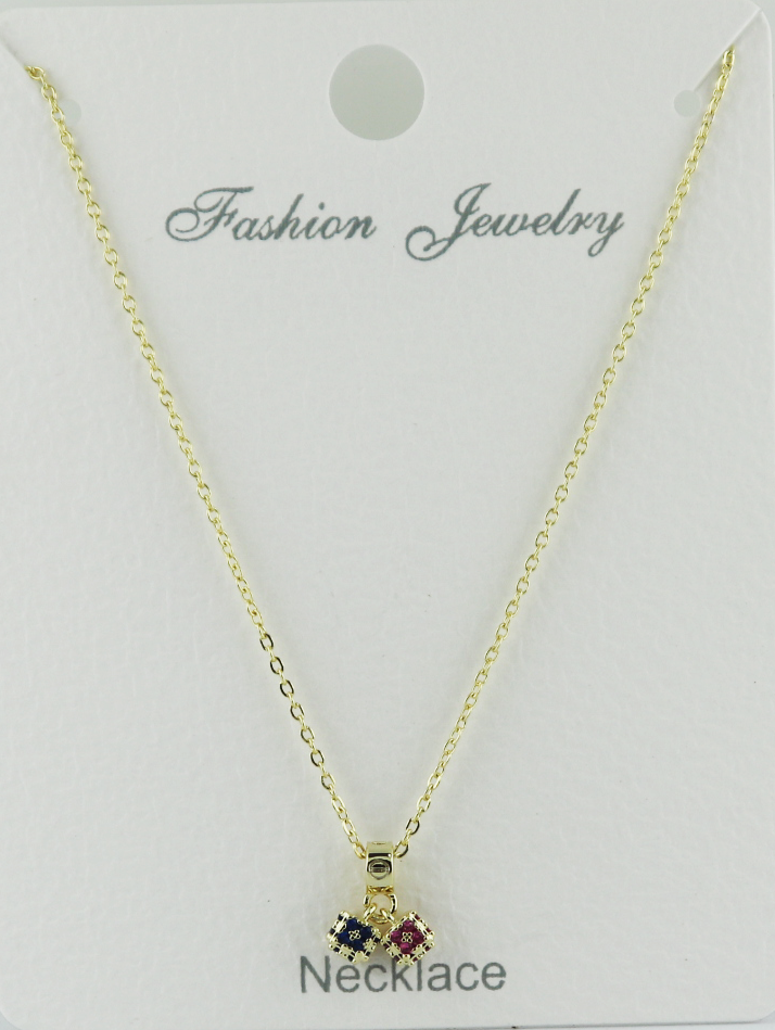 C.Z Crystal Pendant Necklace