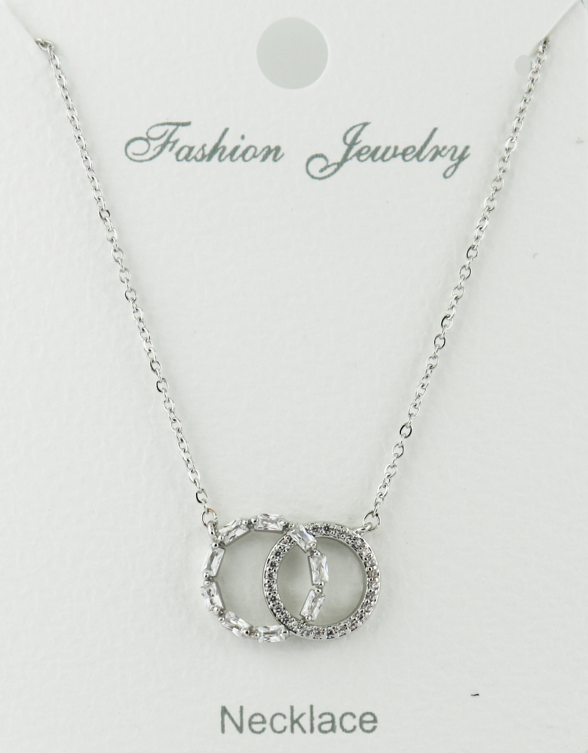 C.Z Crystal Pendant Necklace