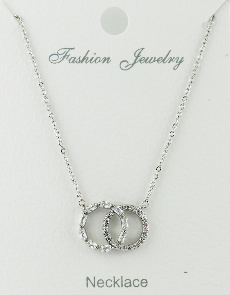 C.Z Crystal Pendant Necklace